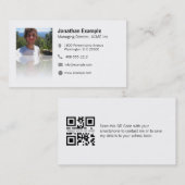 Visitenkarte mit QR-Code & elegantem Spiegeleffekt 名刺 (正面/裏面)