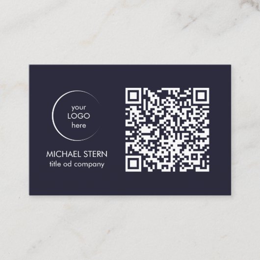 Visitenkarte mit QR-Code & Logo 名刺 (正面)