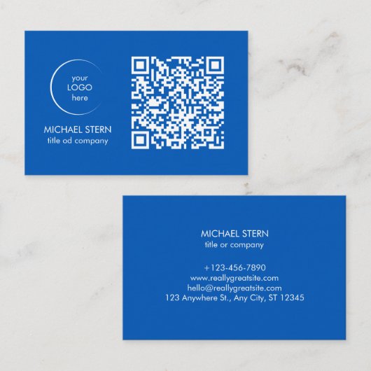 Visitenkarte mit QR-Code & Logo  名刺 (正面/裏面)