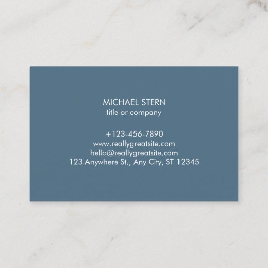 Visitenkarte mit QR-Code & Logo – Blau 名刺 (裏面)