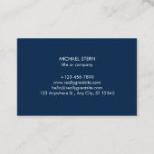 Visitenkarte mit QR-Code & Logo – Dunkelblau 名刺 (裏面)