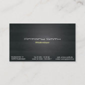 Visitenkarte moderne Alu Optik und Kalender 2014 名刺 (裏面)