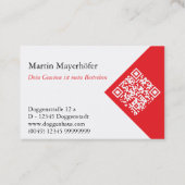 Visitenkarte rot weiss Makler Immobilien 名刺 (裏面)