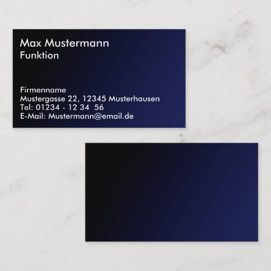 Visitenkarte schlicht 名刺 (正面/裏面)