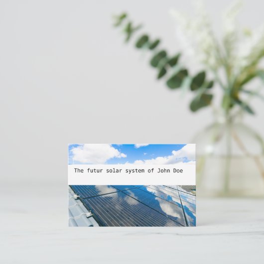 Visitenkarte Solar Photovoltaik blue sky 2 名刺 (スタンド正面)