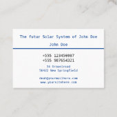 Visitenkarte Solar Photovoltaik blue sky 2 名刺 (裏面)