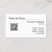 Visitenkarten Erstellen - Einfache Vorlage - 名刺 (正面)