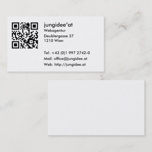 Visitenkarten mit QR-Code 名刺 (正面/裏面)