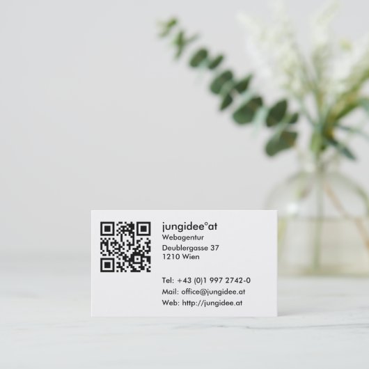 Visitenkarten mit QR-Code 名刺 (スタンド正面)