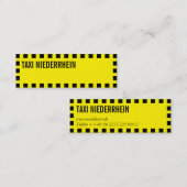 Visitenkarten schwarz gelbタクシー スキニー名刺 (正面/裏面)