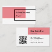 Visitenkarten Vorlage mit Logo oder QR-Code Visite 名刺 (正面/裏面)