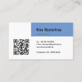 Visitenkarten Vorlage mit Logo oder QR-Code Visite 名刺 (裏面)