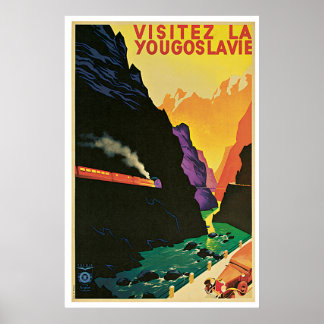 Visitez la Yougoslavy Vintage Travel広告 ポスター