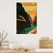 Visitez la Yougoslavy Vintage Travel広告 ポスター (キッチン)