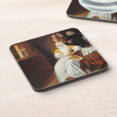 Visiting博士寝室(油oの若い女性 コースター (左側)