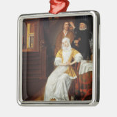 Visiting博士寝室(油oの若い女性 メタルオーナメント (左)