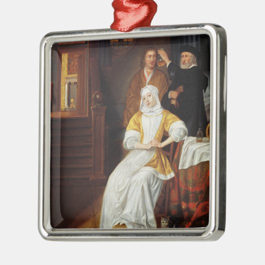 Visiting博士寝室(油oの若い女性 メタルオーナメント (左)