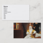 Visiting博士寝室(油oの若い女性 名刺 (正面/裏面)