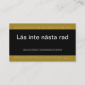 Visitkort — Connect, Elegant rebel (Swedish) コーリングカード (裏面)