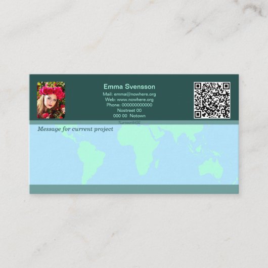 Visitkort — Connect, World コーリングカード (正面)