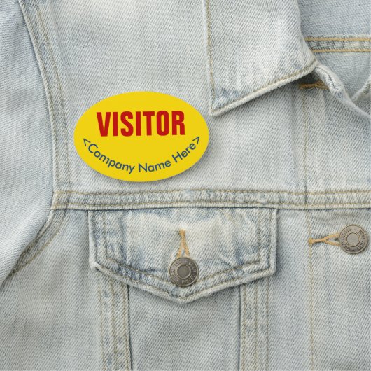 「VISITOR」名タグの注意を引く 名札 (インサイチュ)