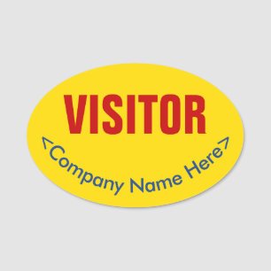 「VISITOR」名タグの注意を引く 名札
