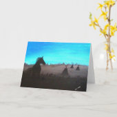 Visitor at Dawn Greeting Card カード (黄色い花)