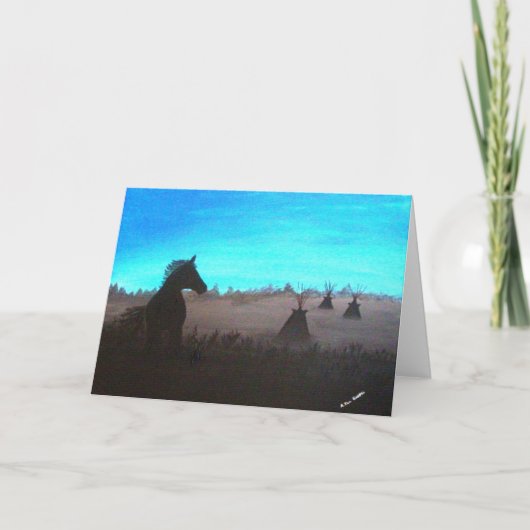 Visitor at Dawn Greeting Card カード (正面)