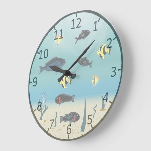 visse inde zee ラージ壁時計 (傾斜)