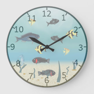 visse inde zee ラージ壁時計