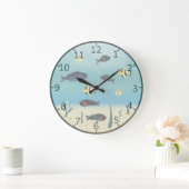 visse inde zee ラージ壁時計 (ホーム)