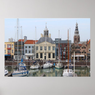 Vissershaven View、Vlissingen、オランダ ポスター