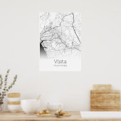 Vistaマップ – カリフォルニア州 – 市地図ポスター ポスター (キッチン)