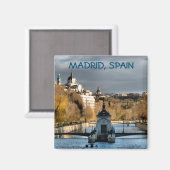 Vistas junto al río Manzanares en invierno, Madrid マグネット (正面/裏面)