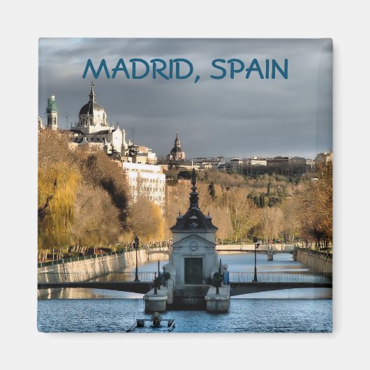 Vistas junto al río Manzanares en invierno, Madrid マグネット (正面)