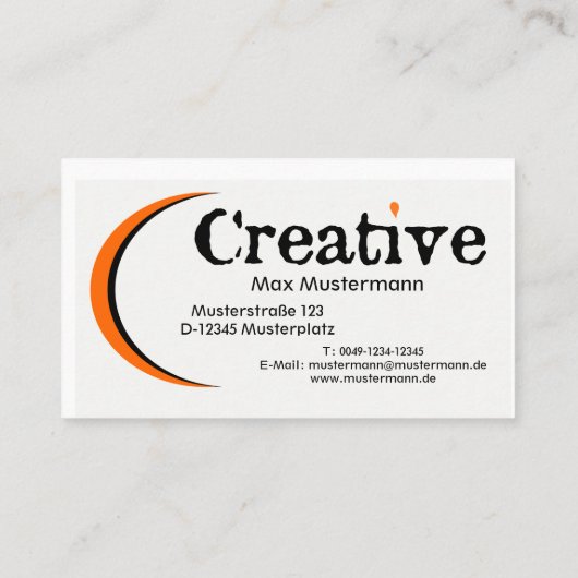 Vistenkarte "Creative" 名刺 (裏面)