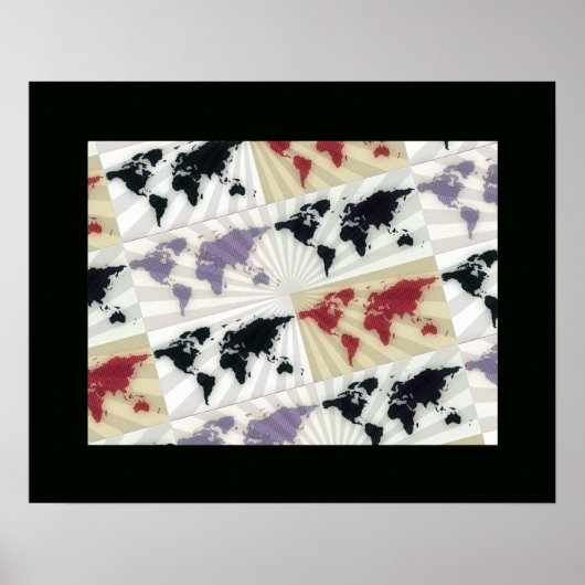 visual arts world map ポスター (正面)