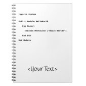 Visual Basic Hello World Greeting ノートブック (正面)