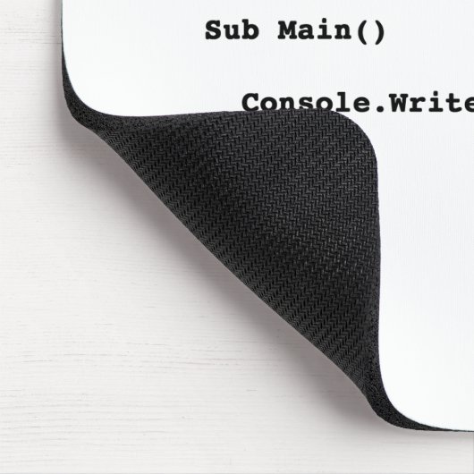 Visual Basic Hello World Greeting マウスパッド (コーナー)