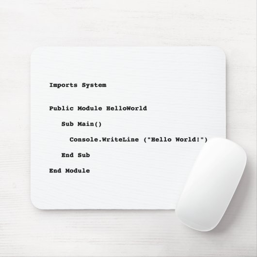 Visual Basic Hello World Greeting マウスパッド (マウス)