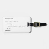 Visual Basic Hello World Greeting ラゲッジタグ (正面横)