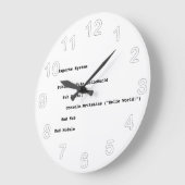 Visual Basic Hello World Greeting ラージ壁時計 (傾斜)