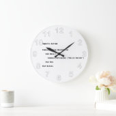 Visual Basic Hello World Greeting ラージ壁時計 (ホーム)