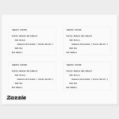 Visual Basic Hello World Greeting 長方形シール (シート)