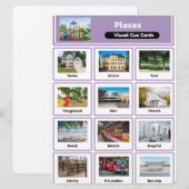 Visual Cue Cards – Realistic Purple Places Collect (正面/裏面)