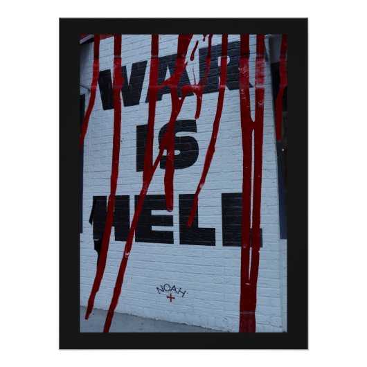 Visual Forte com Frase em Vermelho War is Hell ポスター (正面)
