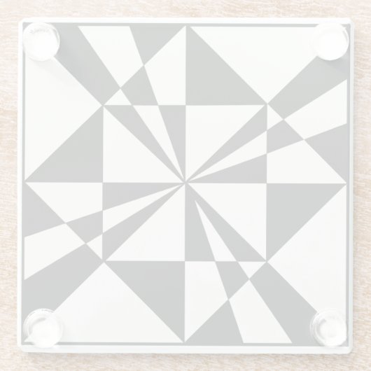 Visual Pull | Modern ガラスコースター (裏面)