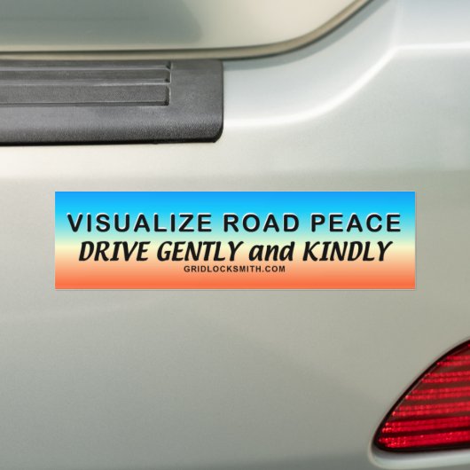 VisualizeRoadPeace。 バンパーステッカー (車上)