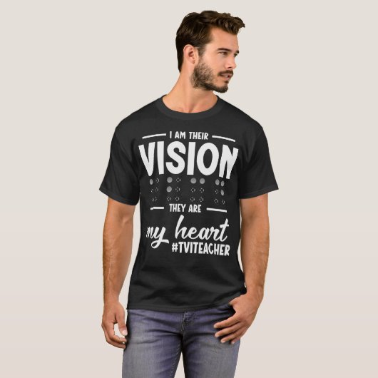 Visually Impaired Teacher Squad My Heart Vit Teach Tシャツ (正面フル)