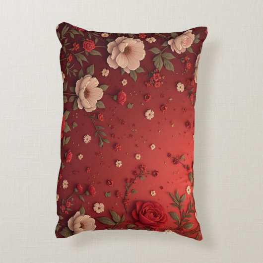 VisualNestフローラ枕シャム、枕ケース アクセントクッション (裏面(縦))